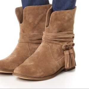 Splendid Pennie Suede Tassel Flat Ankle Book